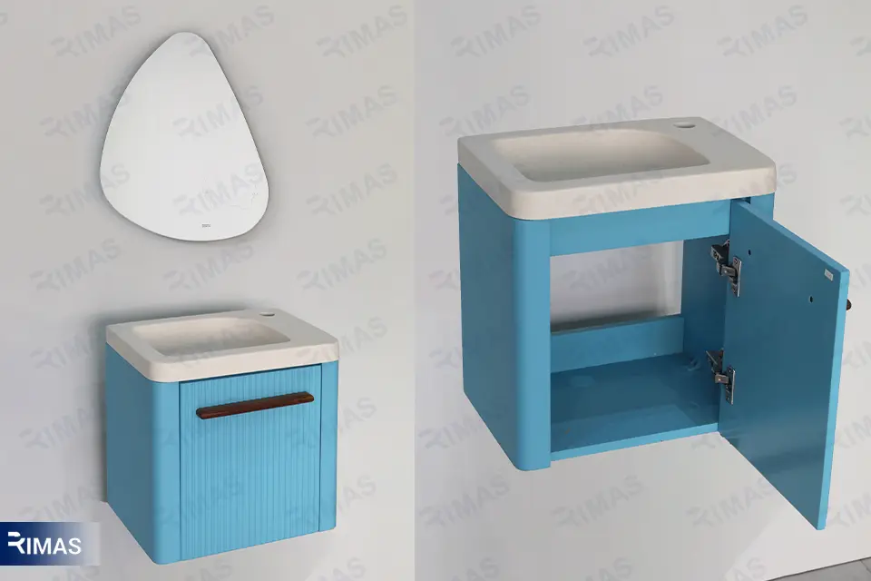 کابین روشویی آبی