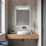 آینه بک لایت آسو مستطیل 45*60 حرکتی