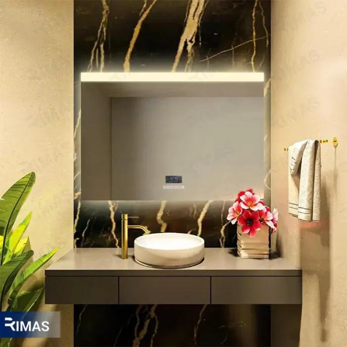 آینه بک لایت مستطیل 100*70 فول آپشن - Image 1