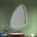آینه بک لایت تلفیقی مقرنس دفرمه 75*50 تک تاچ