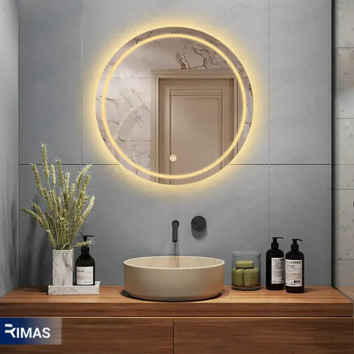 آینه بک لایت آیسان گرد 60 تک تاچ - Image 2