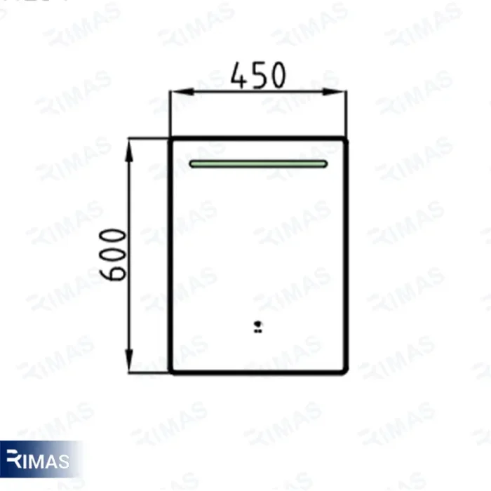 آینه بک لایت آسو مستطیل 45*60 حرکتی - Image 2