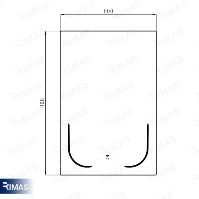 آینه بک لایت لارا مستطیل 100*90 حرکتی - Image 2
