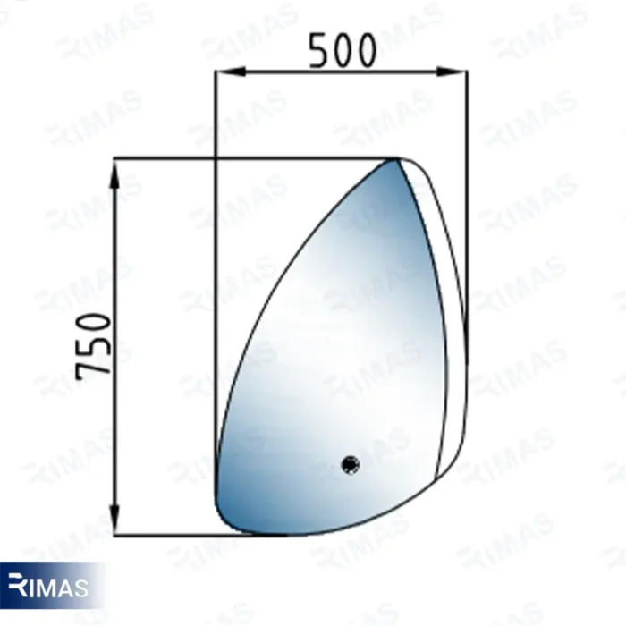 آینه بک لایت تلفیقی مقرنس دفرمه 75*50 تک تاچ - Image 2