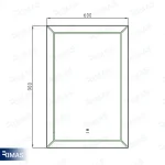 آینه بک لایت دلین مستطیل 60*90 حرکتی - Image 2