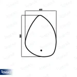 آینه بک لایت قلوه سنگی 80*60 تک تاچ - Image 2