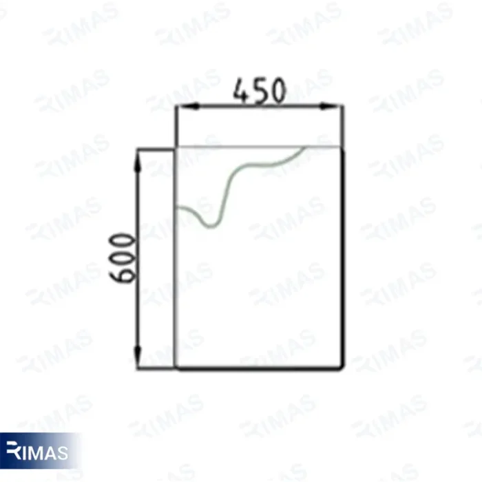 آینه بک لایت گیسو مستطیل 45*60 بدون تاچ - Image 2