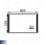 آینه بک لایت ستین مستطیل 80*50 فول آپشن - Image 4