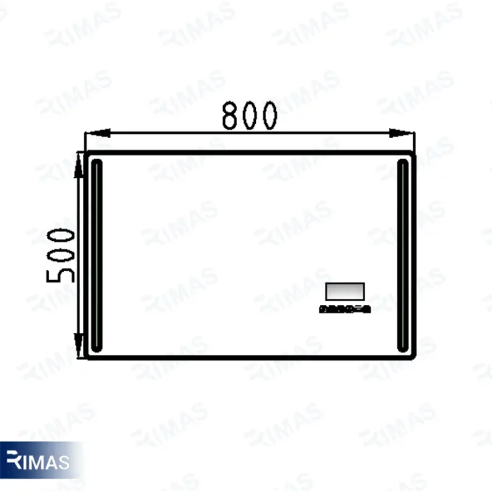 آینه بک لایت ستین مستطیل 80*50 فول آپشن - Image 4